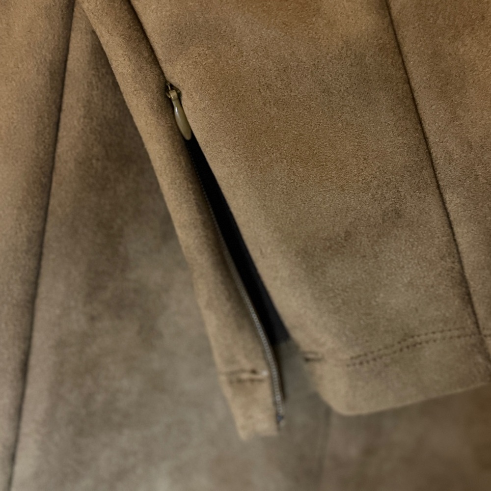 Loft Pants Brown Faux Suede Career Casual Straight Leg Womens Size Medium - Picture 4 of 6